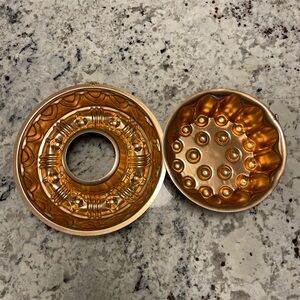2pc decorative copper Bundt pans